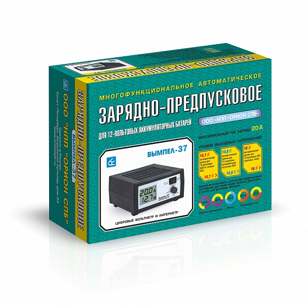 Зарядное устр. Вымпел-37 ( автомат, 0-20А, 14.1/14.8/16В, ЖК индикатор) Зарядное устр. Вымпел-37 ( автомат, 0-20А, 14.1/14.8/16В, ЖК индикатор)
