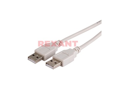 Шнур USB-A (male) - USB-A (male) 1.8M черный REXANT Шнур USB-A (male) - USB-A (male) 1.8M черный REXANT